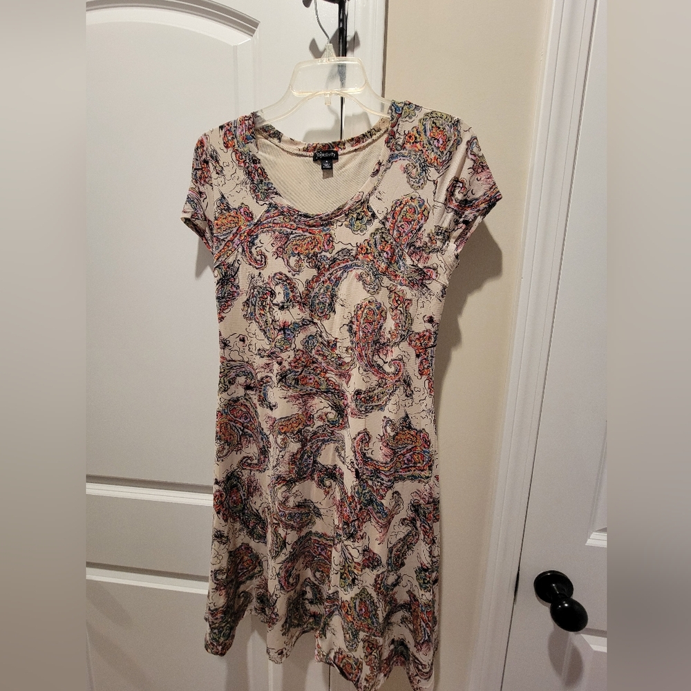 Relativity Multicolor Paisley Patterned Dress